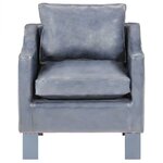 vidaXL Chaise cabriolet Gris cuir véritable