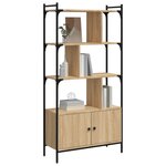 vidaXL Bibliothèque avec portes Chêne Sonoma 76 5x30x154 5 cm Bois d'ingénierie