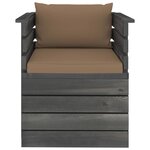 vidaXL Fauteuil de jardin avec coussins Bois de pin