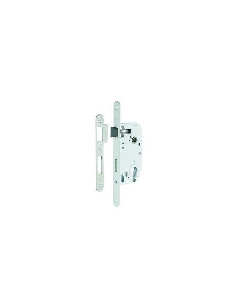 THIRARD - Boitier de serrure encastrable à cylindre pour porte d'entrée axe 50mm bouts ronds zingué - THIRARD
