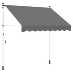 vidaXL Auvent rétractable manuel Gris clair 400 cm