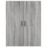 vidaXL Buffet haut Sonoma gris 69 5x34x180 cm Bois d'ingénierie