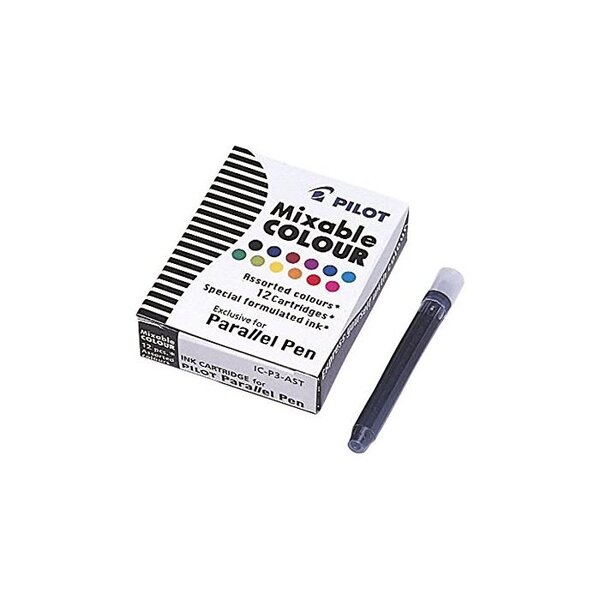 Lot de 12 cartouches d'encre pour stylos Parallel 12 couleurs PILOT