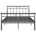 vidaXL Cadre de lit sans matelas noir métal 120x200 cm