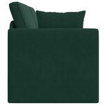 vidaXL Canapé-lit au sol Vert foncé 213 x 70 x 77 cm Velours