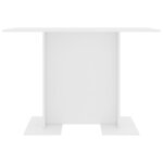 Vidaxl table de salle à manger blanc 110 x 60 x 75 cm bois ingénierie