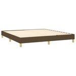vidaXL Cadre de lit Marron foncé 160x200 cm Tissu