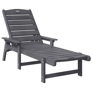 vidaXL Chaises longues 2 Pièces Gris clair 162 x 53 x 98 5 cm en HDPE