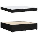 vidaXL Cadre de lit avec matelas Noir 200 x 200 cm Velours