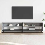 vidaXL Meuble TV sonoma gris 180 5x40x46 cm bois d'ingénierie