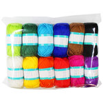 Pelote de laine 100  acrylique 12 couleurs vives 25g