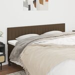 vidaXL Têtes de lit 2 Pièces Marron Foncé 100x5x78/88 cm Tissu