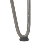 vidaXL Pieds en épingle à cheveux pour consoles  lot de 4  acier naturel  72 cm  acier massif