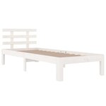 vidaXL Cadre de lit sans matelas blanc bois massif 100x200 cm