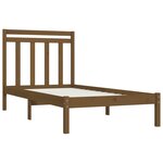 vidaXL Cadre de lit sans matelas marron miel 100x200 cm bois massif