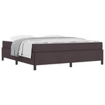 vidaXL Lit à ressorts Marron foncé 180 x 200 cm tissu
