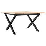 vidaXL Table basse cadre en X 60x60x40 cm bois de pin massif et acier