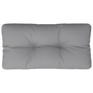 vidaXL Coussin de palette gris 70x40x12 cm tissu