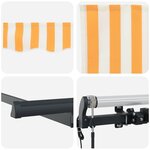 vidaXL Auvent Rétractable Jaune 350 x 200 cm tissu