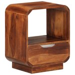 vidaXL Table de chevet avec tiroir Bois massif 40x30x50 cm