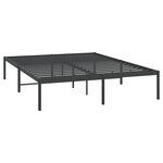 vidaXL Cadre de lit métal sans matelas noir 160x200 cm