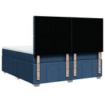 vidaXL Sommier à lattes de lit avec matelas Bleu 180x200 cm Tissu