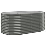 vidaXL Lit surélevé de jardin Acier galvanisé 175x100x68cm gris