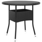 vidaXL Ensemble à manger de jardin 5 Pièces Résine tressée Noir
