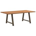 vidaXL Table à manger marron clair bois de chêne massif rectangulaire