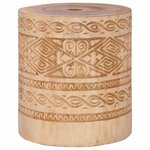 vidaXL Parasol balinais 260 Crème 95-100 cm Coton et bois massif