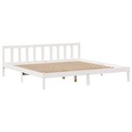 vidaXL Lit bibliothèque sans matelas blanc 180x200 cm bois pin massif