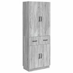 vidaXL Ensemble de Meubles 2 Pièces Sonoma gris Bois d'ingénierie