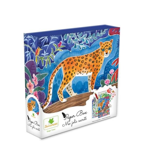 SYCOMORE - Paper Box - Kit de papeterie pour enfants - Mes jolies secrets - Jungle - Petit Modele - Des 7 ans