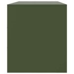 vidaXL Meuble TV vert olive 99x39x44 cm acier