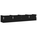 vidaXL Armoires murales 2 Pièces noir 99x18x16 5 cm bois d'ingénierie