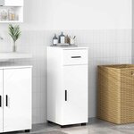 vidaXL Cabinet de salle de bain Blanc brillant 30 x 35 x 80 cm
