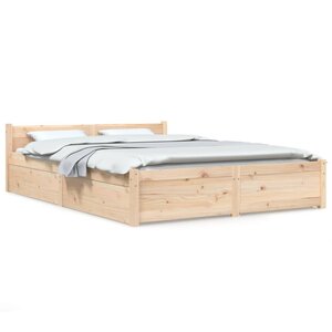 vidaXL Cadre de lit sans matelas avec tiroirs