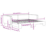 vidaXL Lit de jour avec gigogne sans matelas noir 90x200 cm
