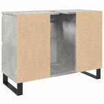vidaXL Armoire de lavabo salle de bain gris béton 80x33x60 cm