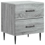 vidaXL Cabinet de chevet avec tiroir Sonoma gris 43 x 34 5 x 47 5 cm