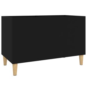 vidaXL Armoire à disques noir 74 5x38x48 cm bois d'ingénierie