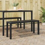 vidaXL Banc de jardin Anthracite 100 x 28 x 45cm Acier