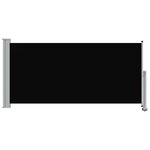 vidaXL Auvent latéral rétractable de patio 120 x 300 cm Noir