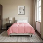 vidaXL Duvet complet toute l'année Rose 155 x 200 cm Microfibre