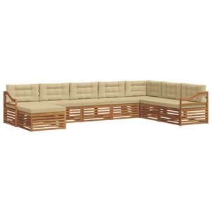 vidaXL Ensemble de canapés d'extérieur 8 Pièces Naturel et Beige