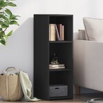vidaXL Buffet noir 30x41x93 cm bois d'ingénierie
