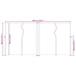 vidaXL Auvent latéral rétractable Noir 200x600 cm