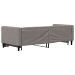 vidaXL Lit de jour avec lit gigogne taupe 80x200 cm tissu