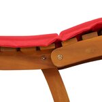 vidaXL Chaise longue 2 Pièces Rouge 184 x 55 x 64cm Bois d'acacia massif
