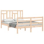vidaXL Cadre de lit avec tête de lit 140x190 cm bois massif